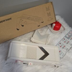 Tupperware Slicer Set with White and Red Accents